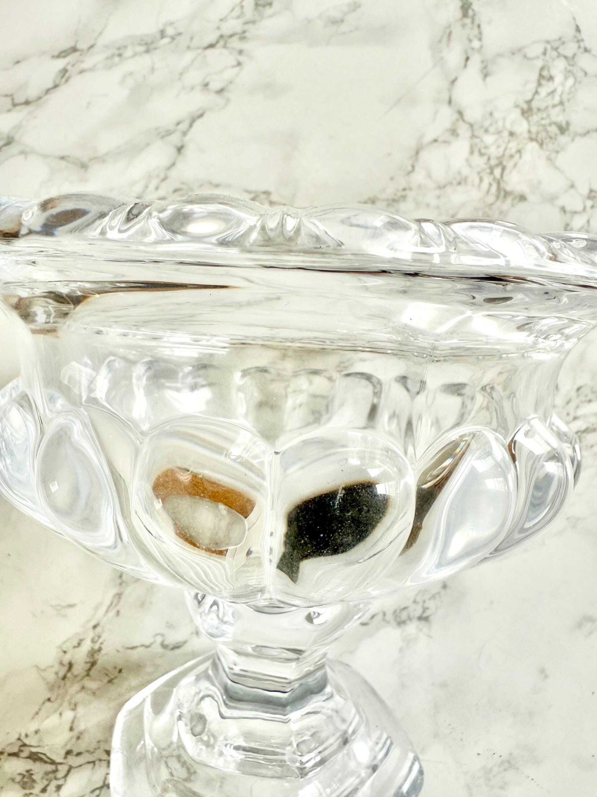 Grand Tour Style Heavy Moulded Lead Crystal Medici Footed Vase Mantel Piece Decor Table Top Dining Table Center Piece Planter Small photo Home Decor
