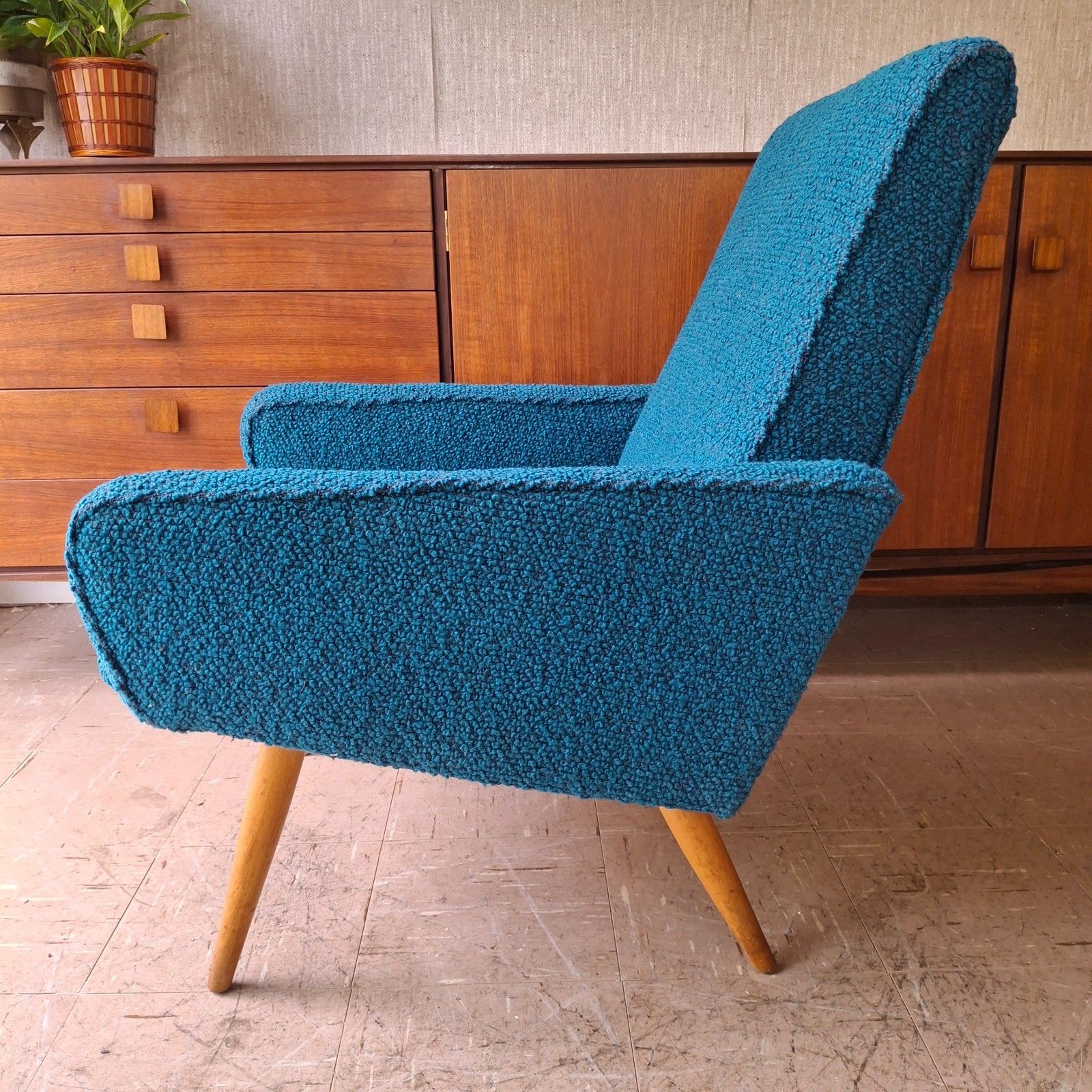 Fab Vintage 1960s Parker Knoll Pk945/7 Adagio Chair Armchair Teal Blue Chenille photo buy