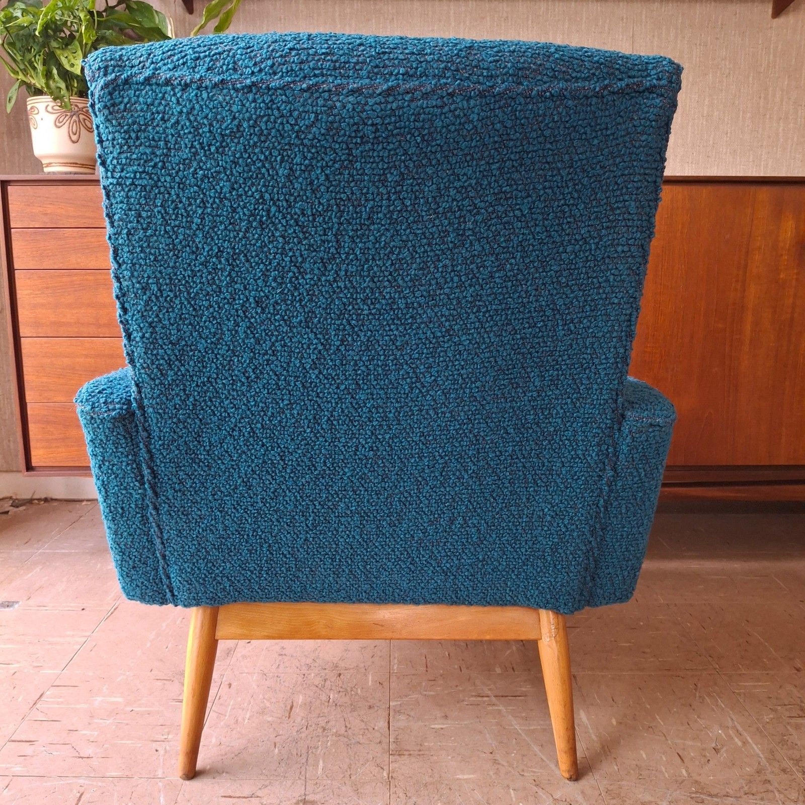 photo vinterior Fab Vintage 1960s Parker Knoll Pk945/7 Adagio Chair Armchair Teal Blue Chenille