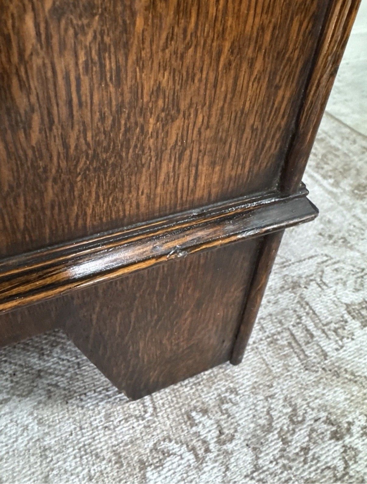 Vintage Antique Wardrobe Arts & Crafts Oak Hall Cloak Cupboard Art Nouveau photo vintage