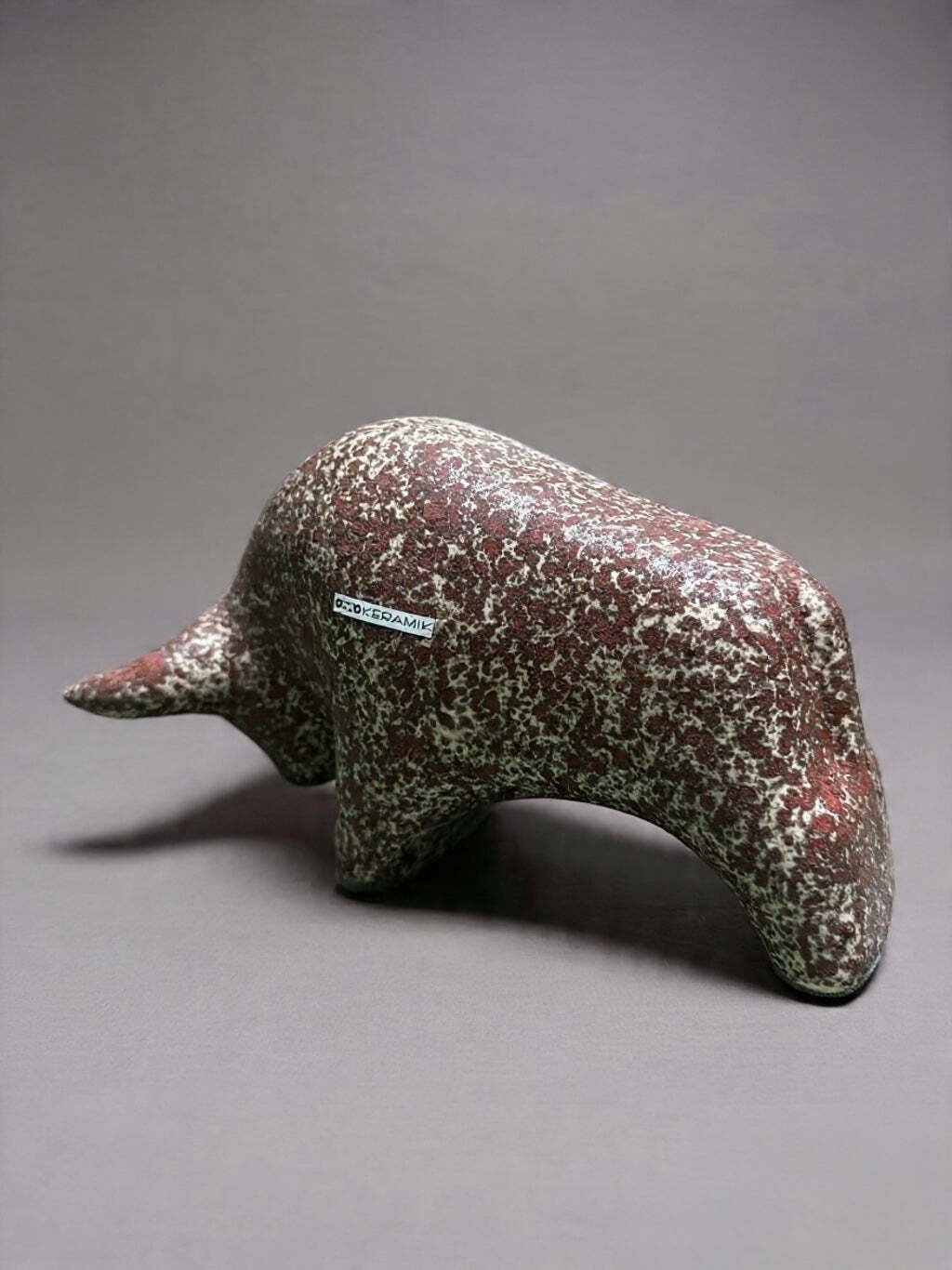 Otto Keramik Classic Ceramic Bull West German Pottery Fat Lava photo vintage