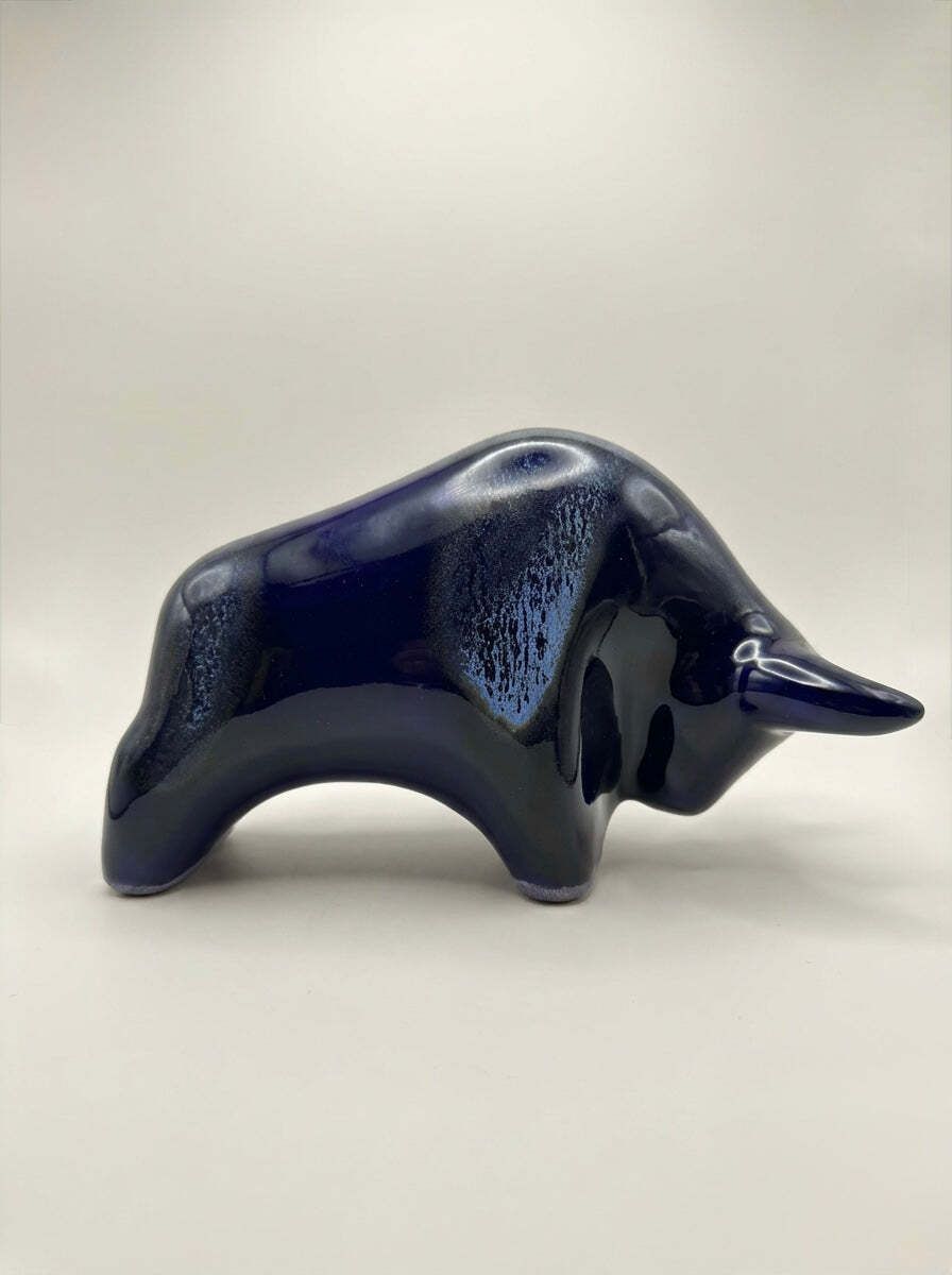 Otto Keramik Classic Ceramic Bull West German Pottery Fat Lava photo buy