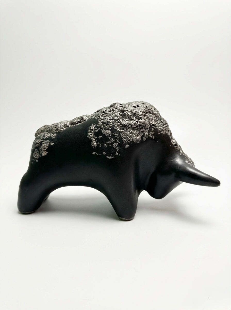 Otto Keramik Classic Ceramic Bull West German Pottery Fat Lava photo 125.0