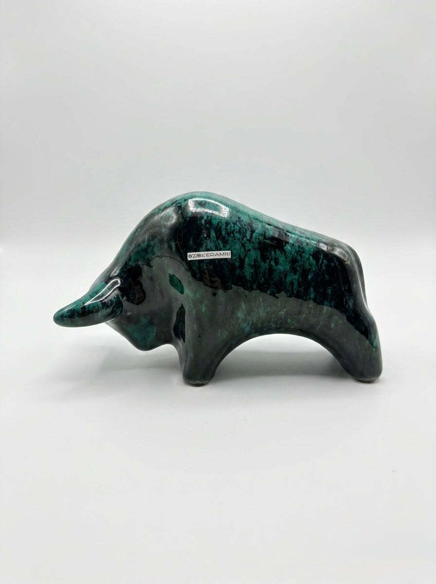 Otto Keramik Classic Ceramic Bull West German Pottery Fat Lava