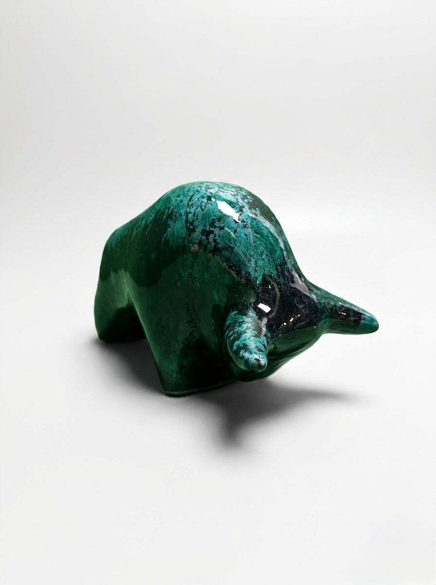 Otto Keramik Classic Ceramic Bull West German Pottery Fat Lava photo vinterior