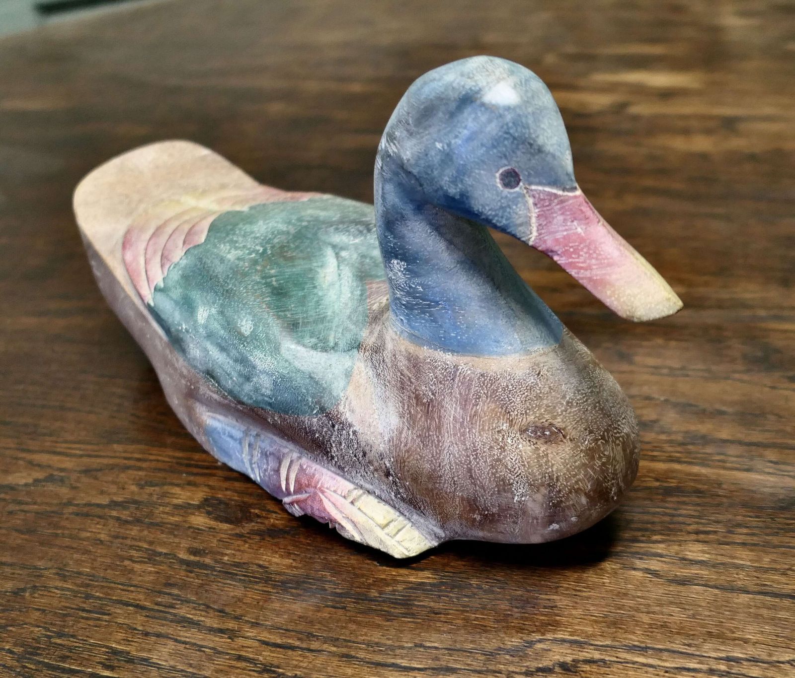 Decorative French Folk Art Decoy Duck This Is A Good Sound Piece Of French Country photo for sale