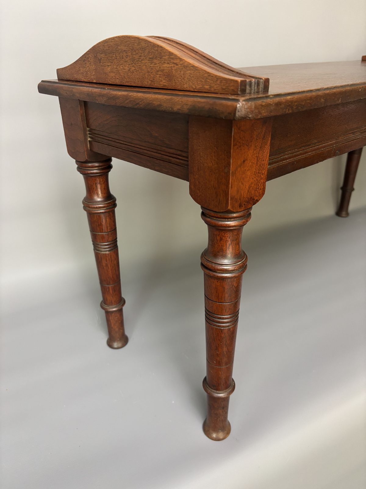 Late 19th Century Walnut Hall Seat photo 630.0