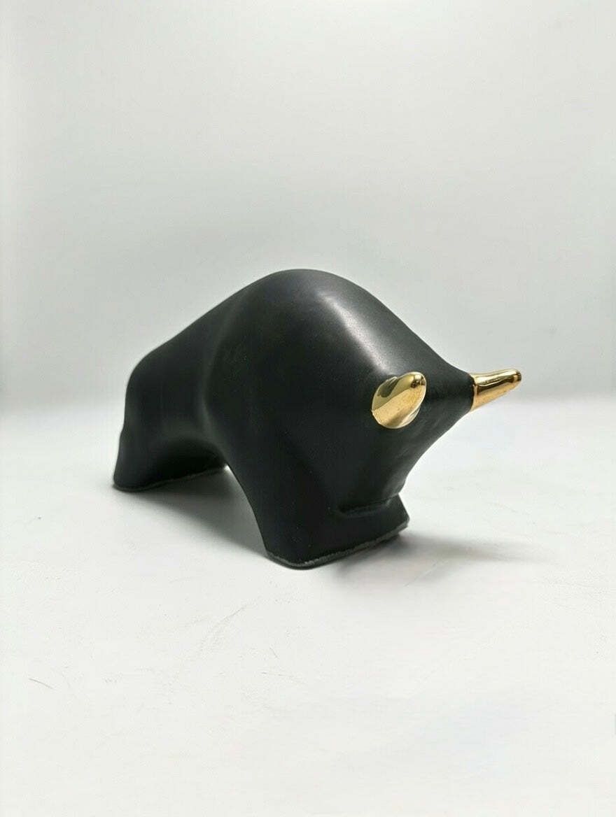 Otto Keramik Gold Edition Ceramic Bull West German Pottery Fat Lava photo 160.0