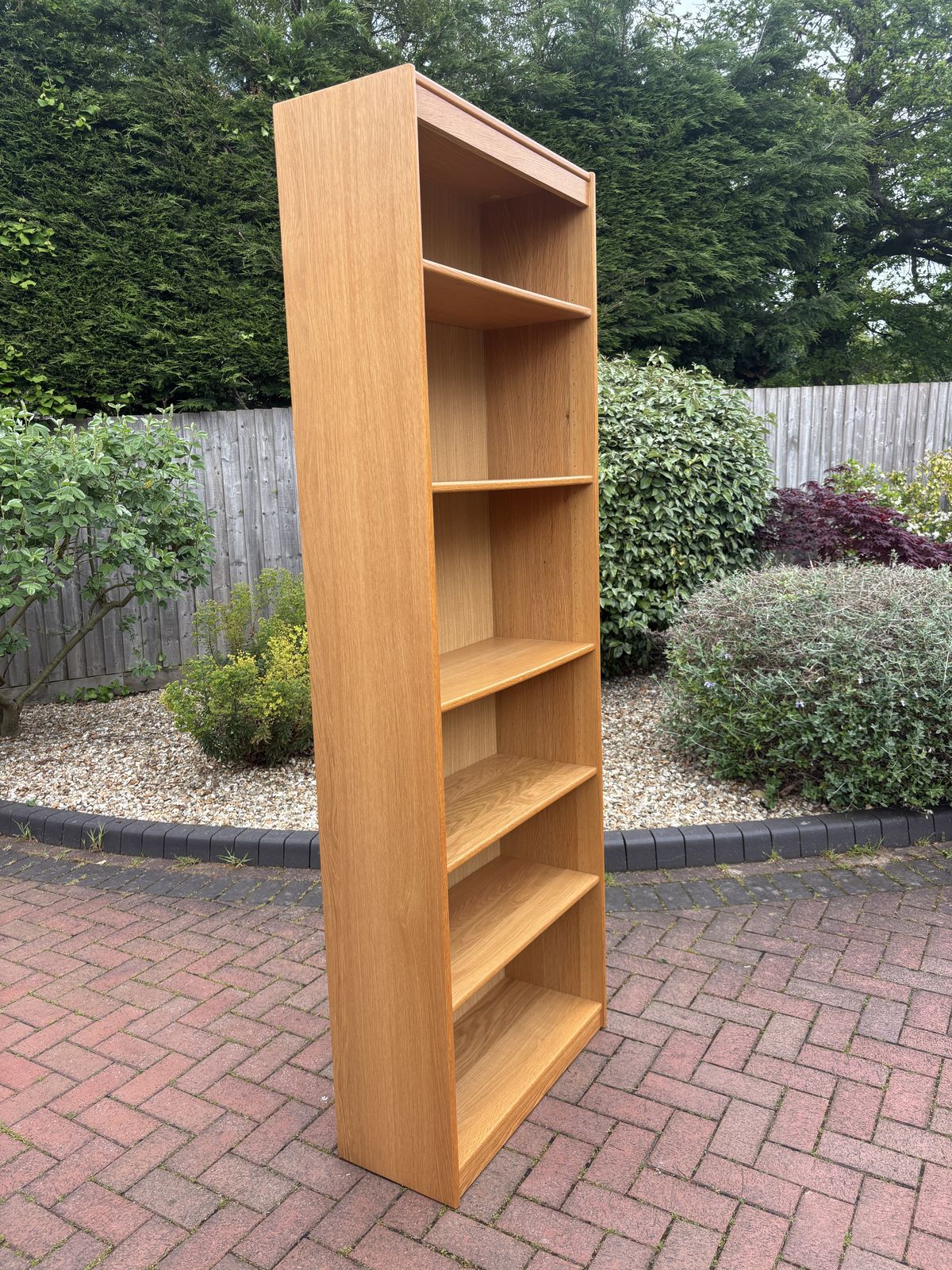 Danish Mid Century Tall Teak Bookcase C1960s photo vinterior