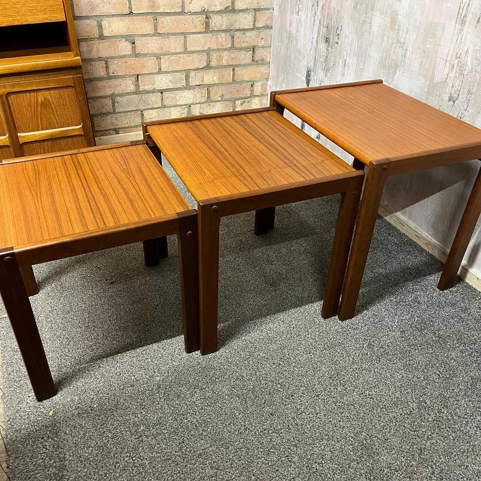 Danish Nest Of Tables Brdr Furbo Spottrup Mid Century Teak Side Tables Vintage photo buy
