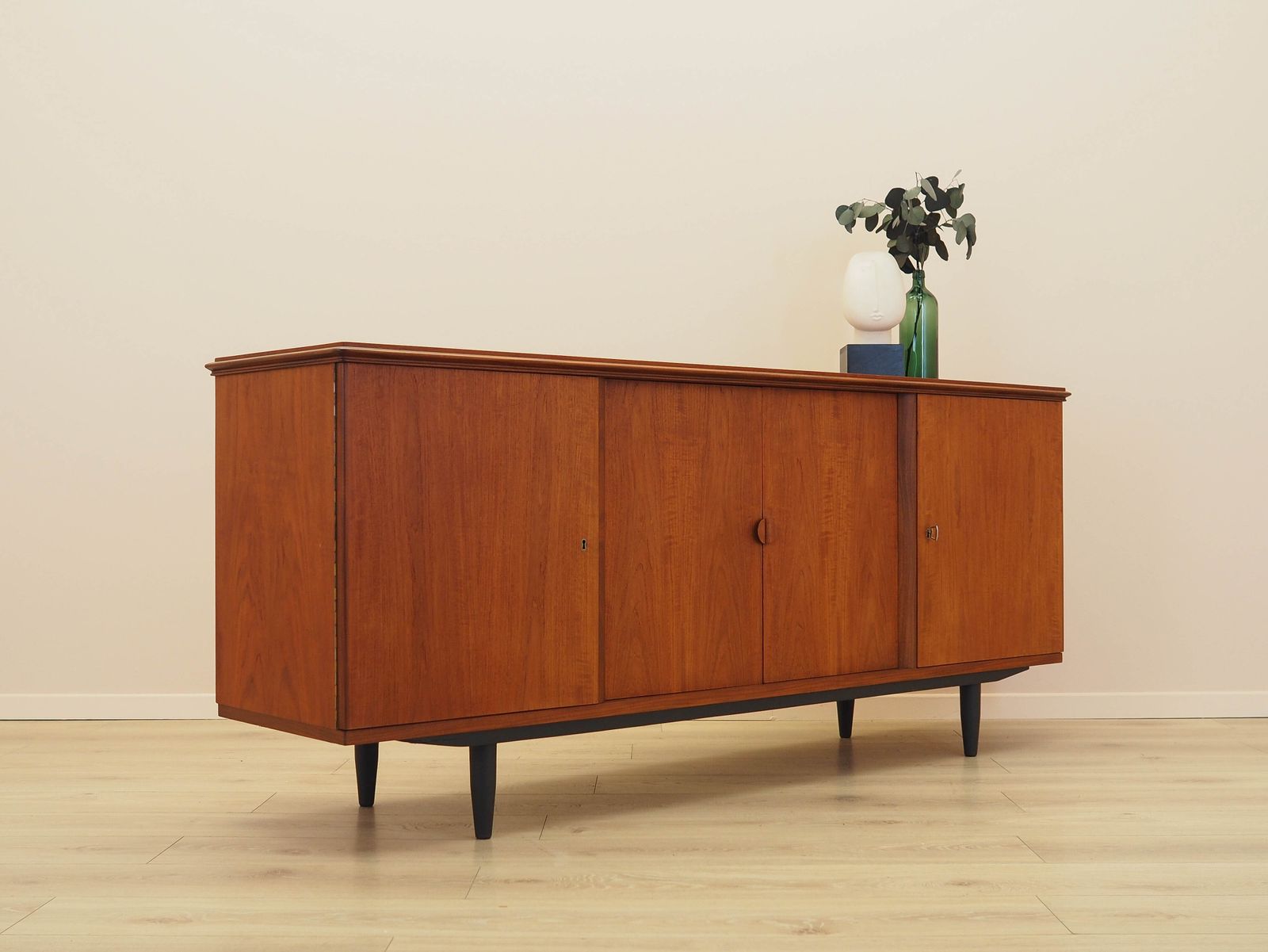 Teakhouten dressoir, Deens design, jaren 1970, gemaakt in Denemarken photo 2169.0