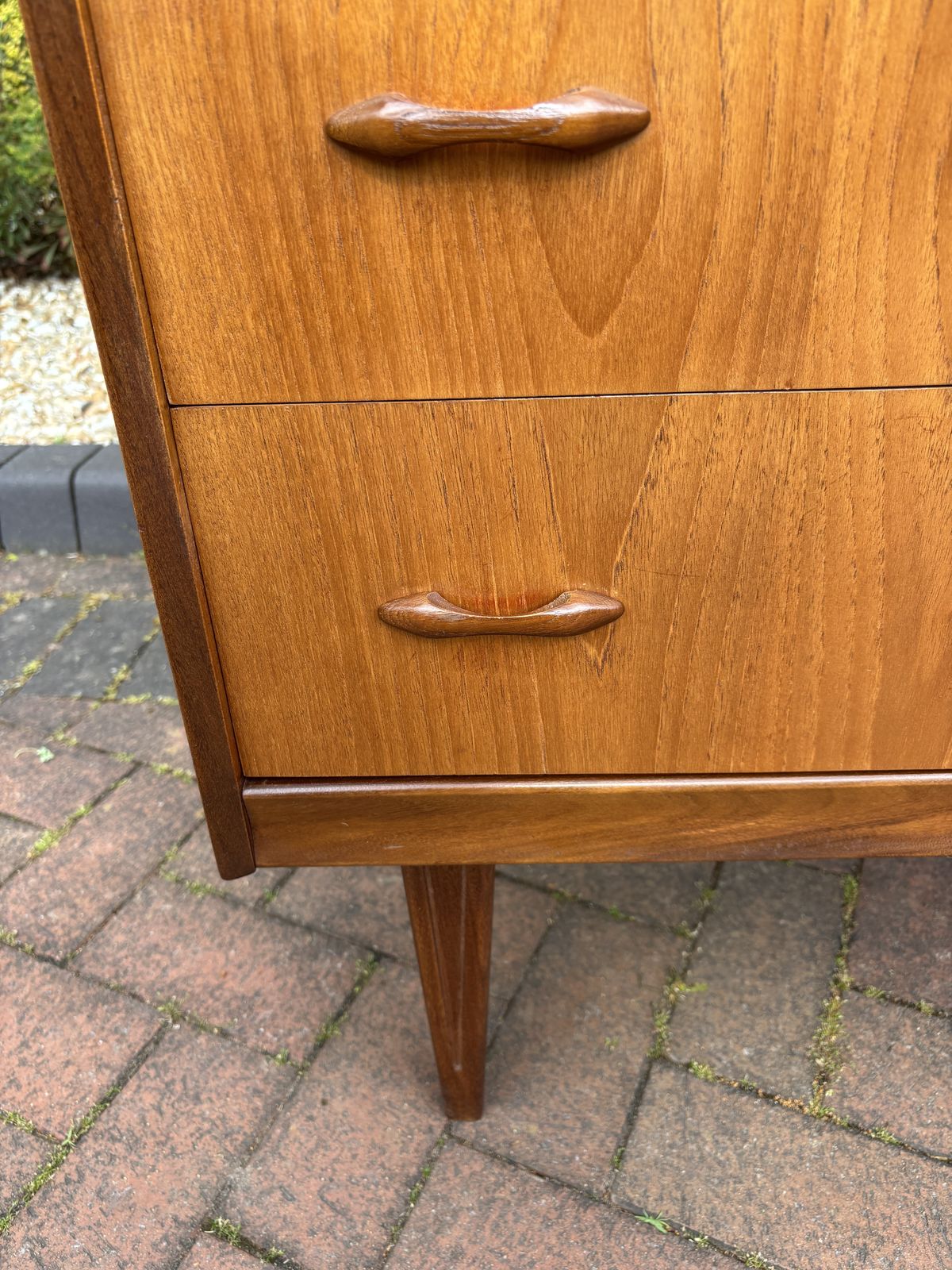 Mid Century Teak And Mahogany Chest Of Drawers photo for sale
