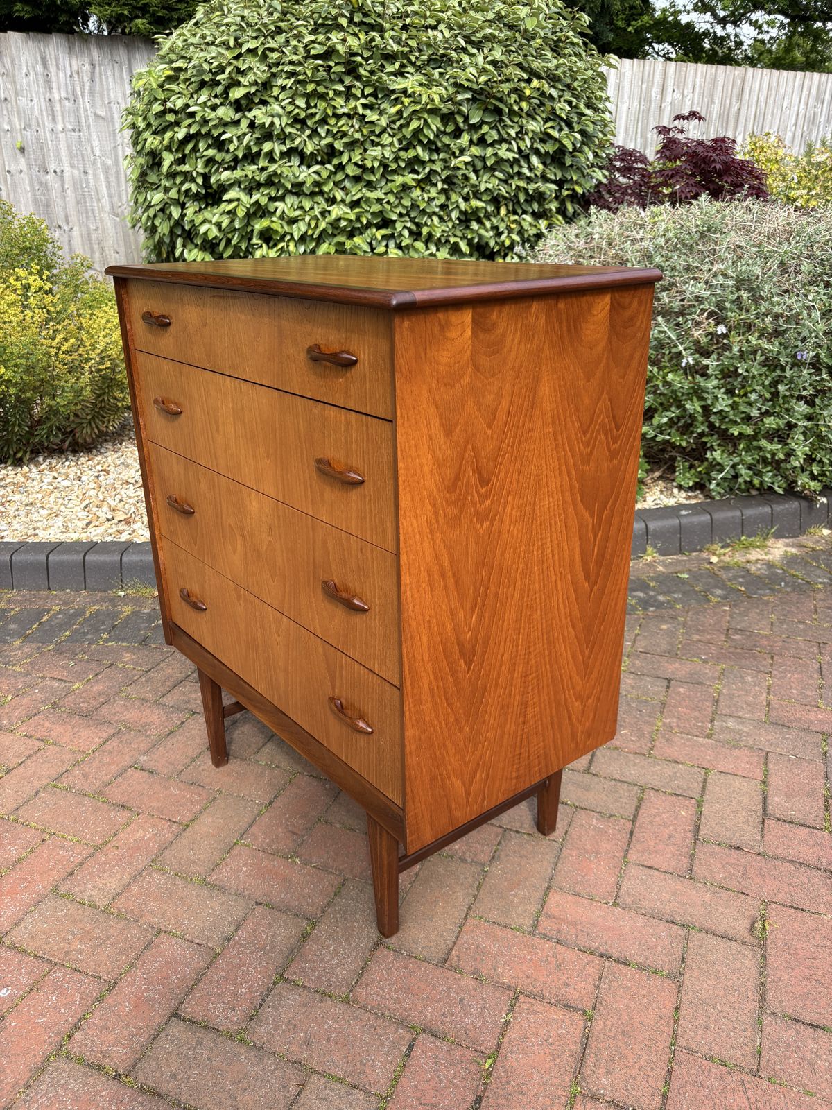 Mid Century Teak And Mahogany Chest Of Drawers photo buy