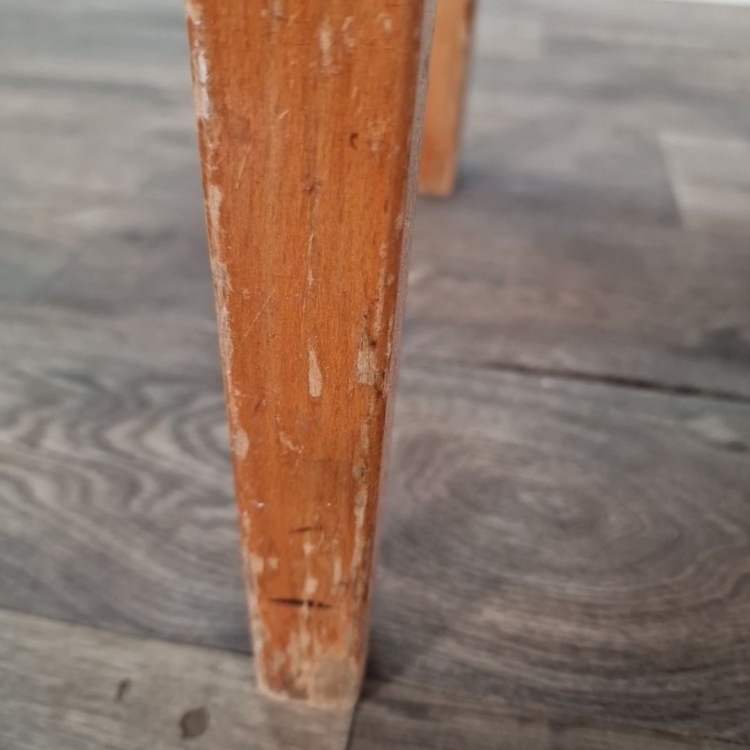 photo buy Mid Century Kitchen Stool Vinyl Top Utility Seat Retro Vintage Mcm Upcycle