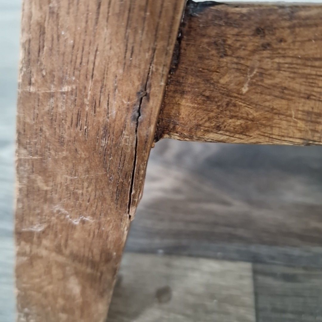 photo for sale Vintage Wooden Childs Stool Painted Nursery Step Seat Duck Design Rustic Kids