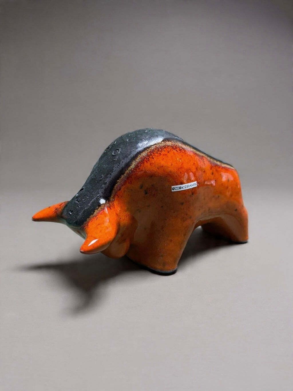 Otto Keramik Classic Ceramic Bull West German Pottery Fat Lava photo furniture