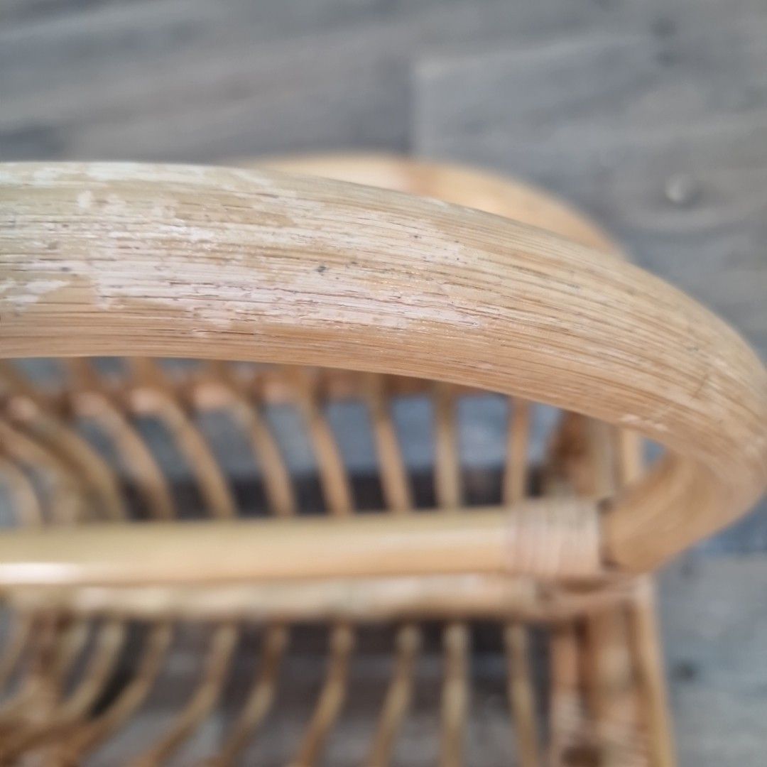 Vintage Bamboo Magazine Rack Rattan Newspaper Holder Boho Retro Mid Century Mcm photo buy