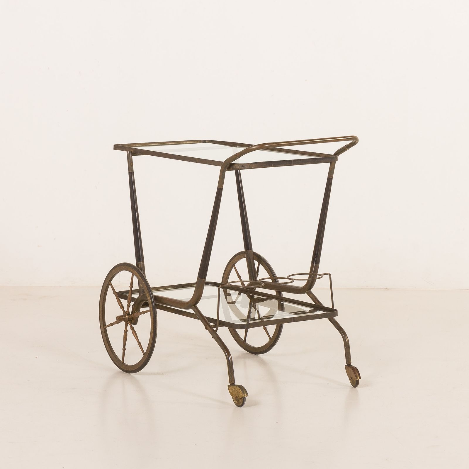 Italian Mid Century Bar Cart, Serving Trolley Attr. To Cesare Lacca, 1950s photo 804.0