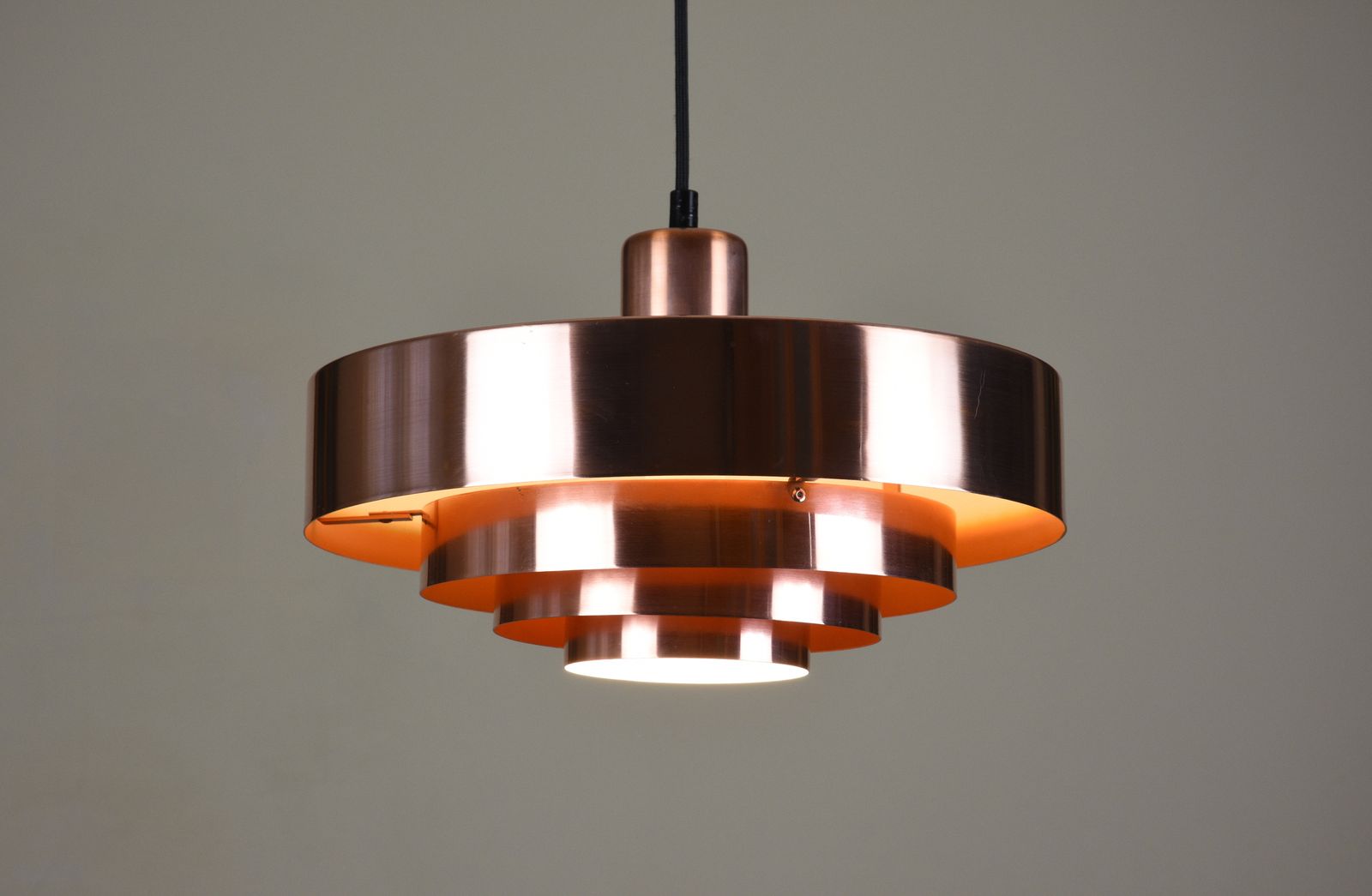 Roulet Pendant Lamp In Copper By Jo Hammerborg For Fog & Mørup, Denmark, 1963 photo for sale