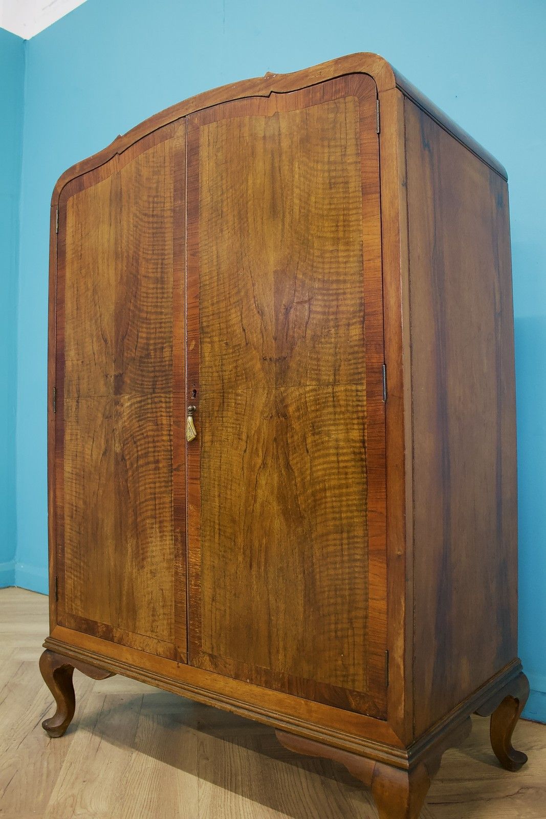 Art Deco Walnut Tallboy Linen Cabinet, 1930s #1769 photo 699.0
