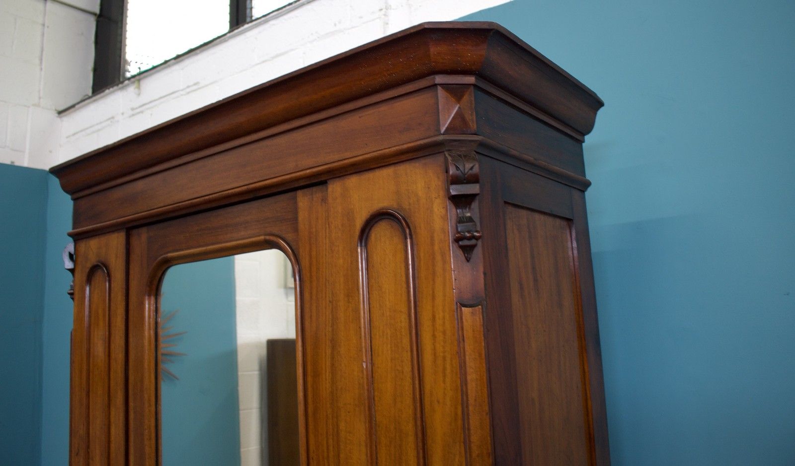 Antique Victorian Mahogany Wardrobe, 1880s #1770 photo vinterior