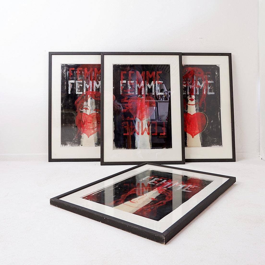 Jean Marie Planques (1932 1992) Untitled   Works On Paper   Sold As A Set photo Art