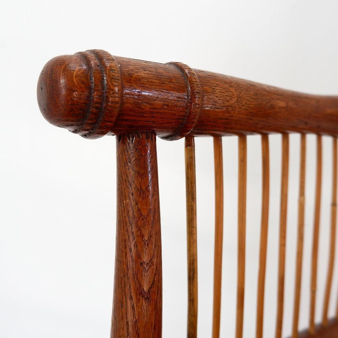 Furniture Jardin D'hiver High Back Armchair, Wood & Wicker, Mid Century Modern photo