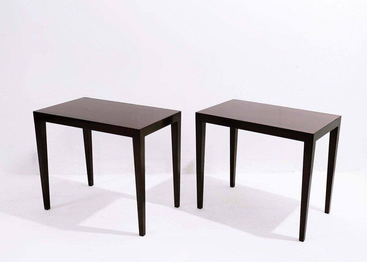 Pair Of Danish Side Tables By Severin Hansen For Haslev Furniture   1960s photo furniture