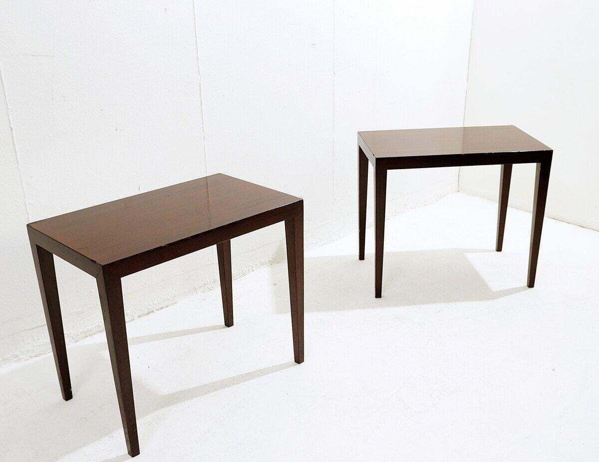 Pair Of Danish Side Tables By Severin Hansen For Haslev Furniture   1960s photo vinterior