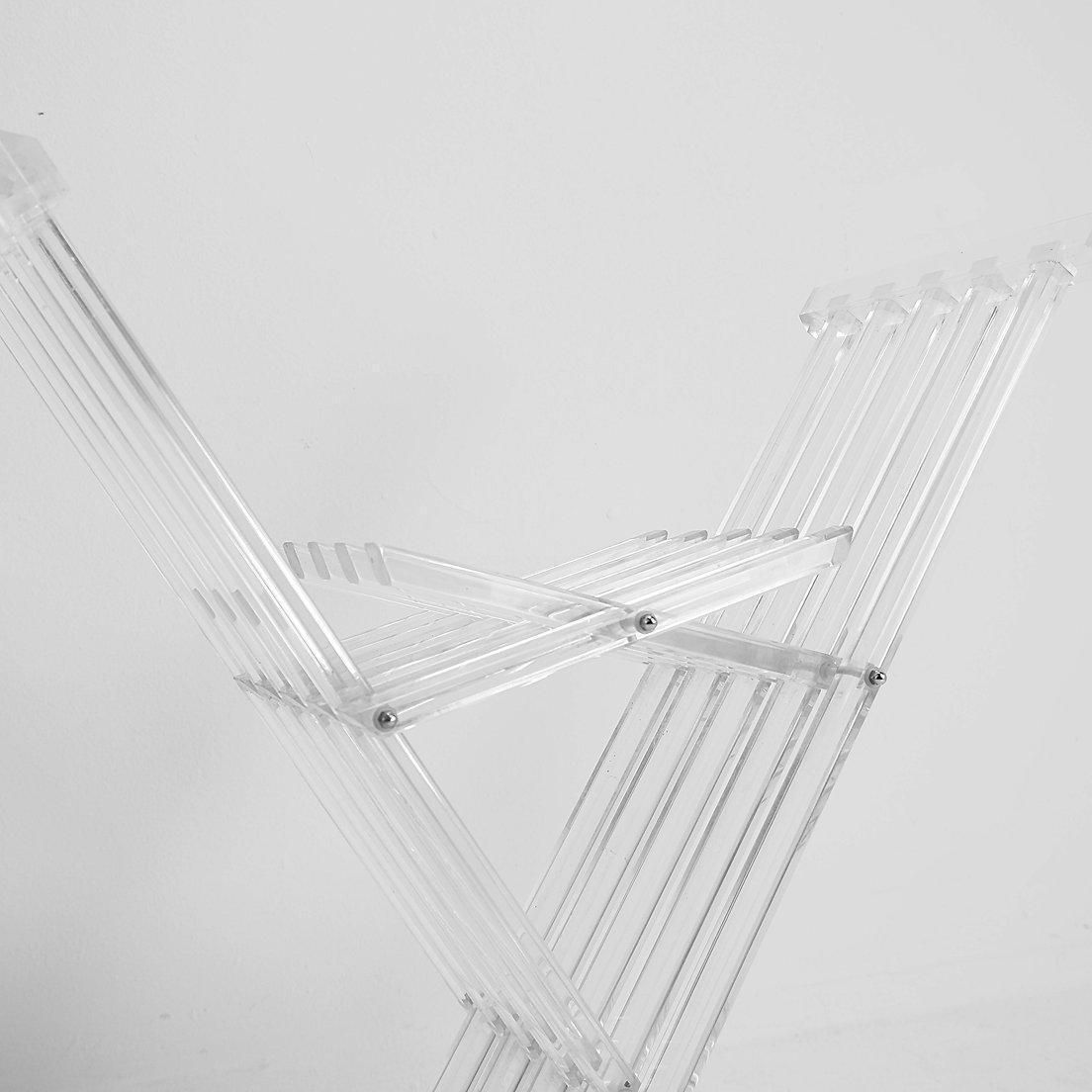 "Transparence" Collection By David Lange "Dagobert" Curule Seat   1970s photo for sale