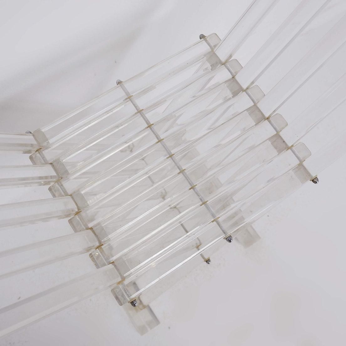 "Transparence" Collection By David Lange "Dagobert" Curule Seat   1970s photo Furniture
