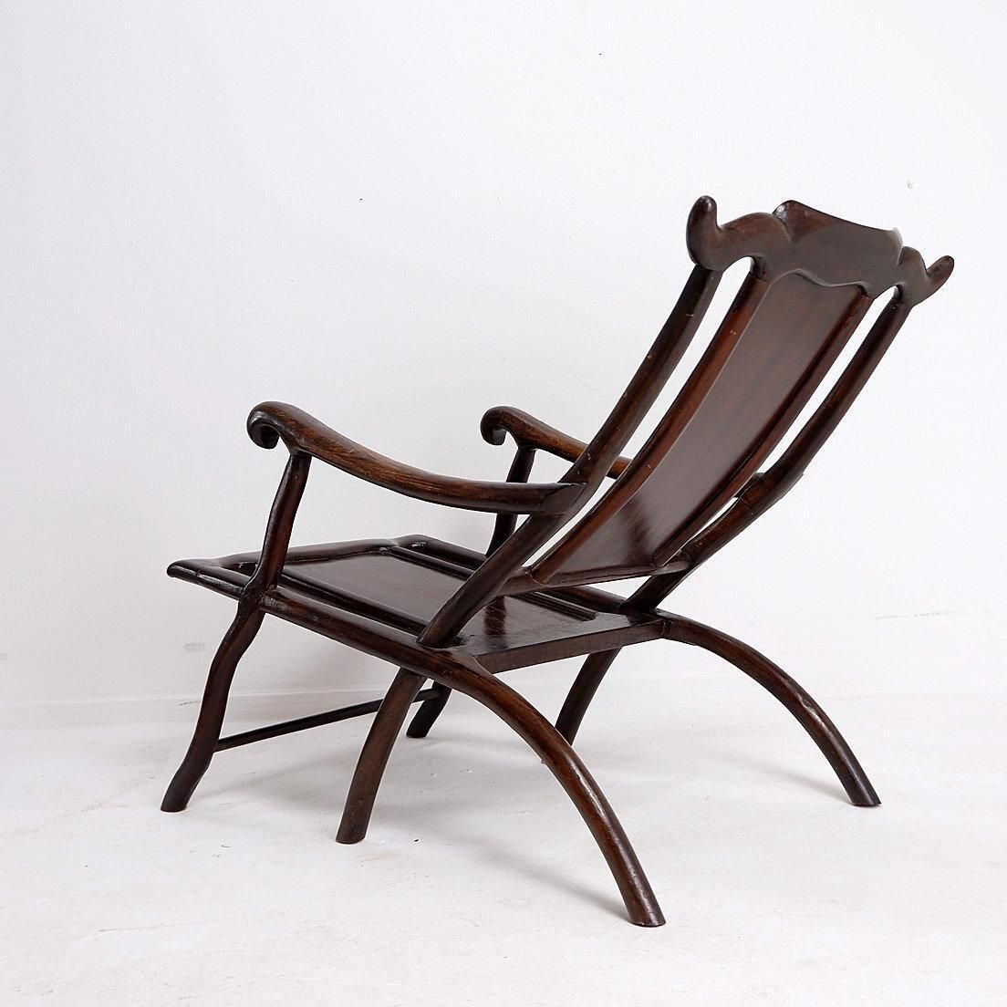 photo for sale 19th Century Chinese Moon Gazing Lounge Chair