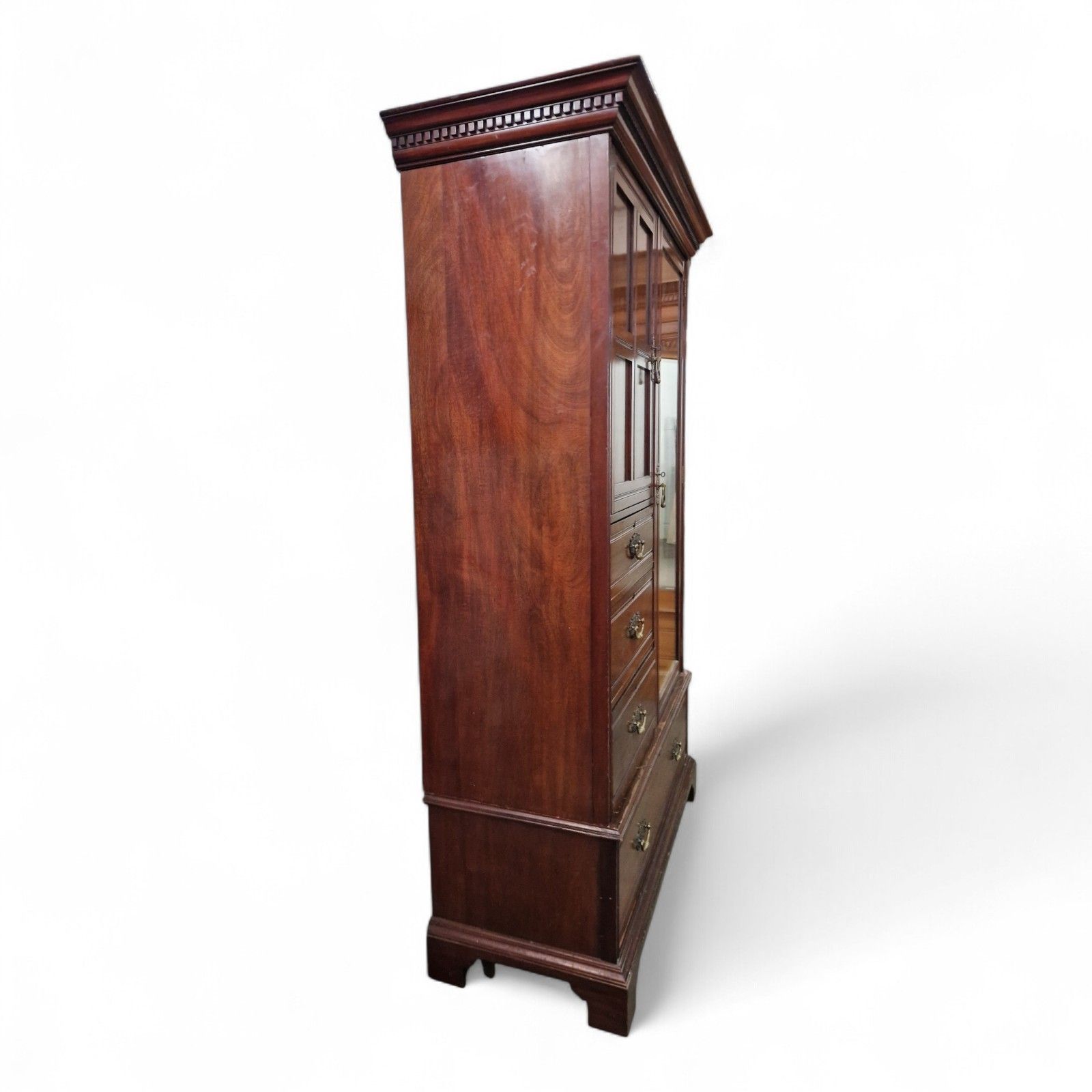 photo buy Scottish Mahogany Wardrobe Mirror Door Antique Combination Glasgow Ogilvie