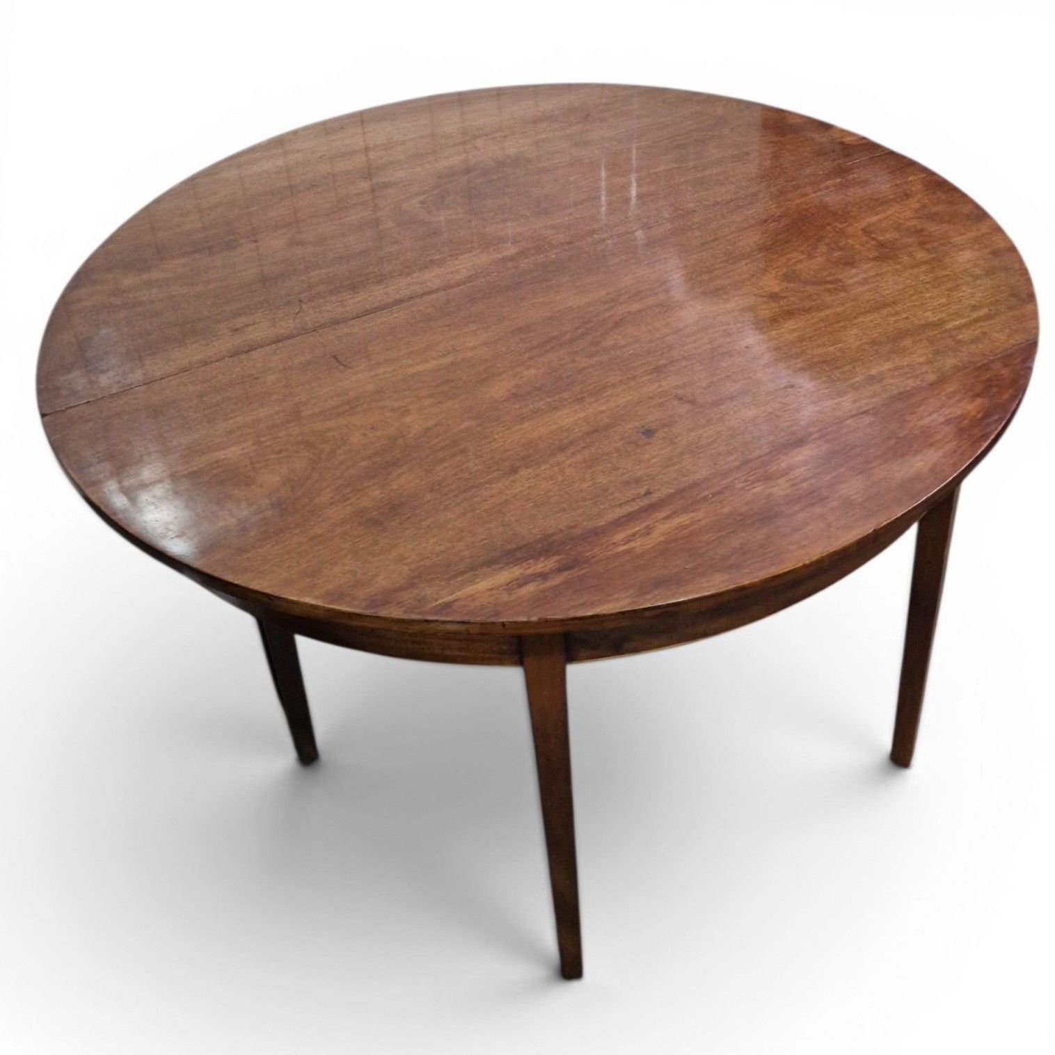 photo for sale Georgian Mahogany D End Dining Table Demi Lune Pair Console Tables Antique