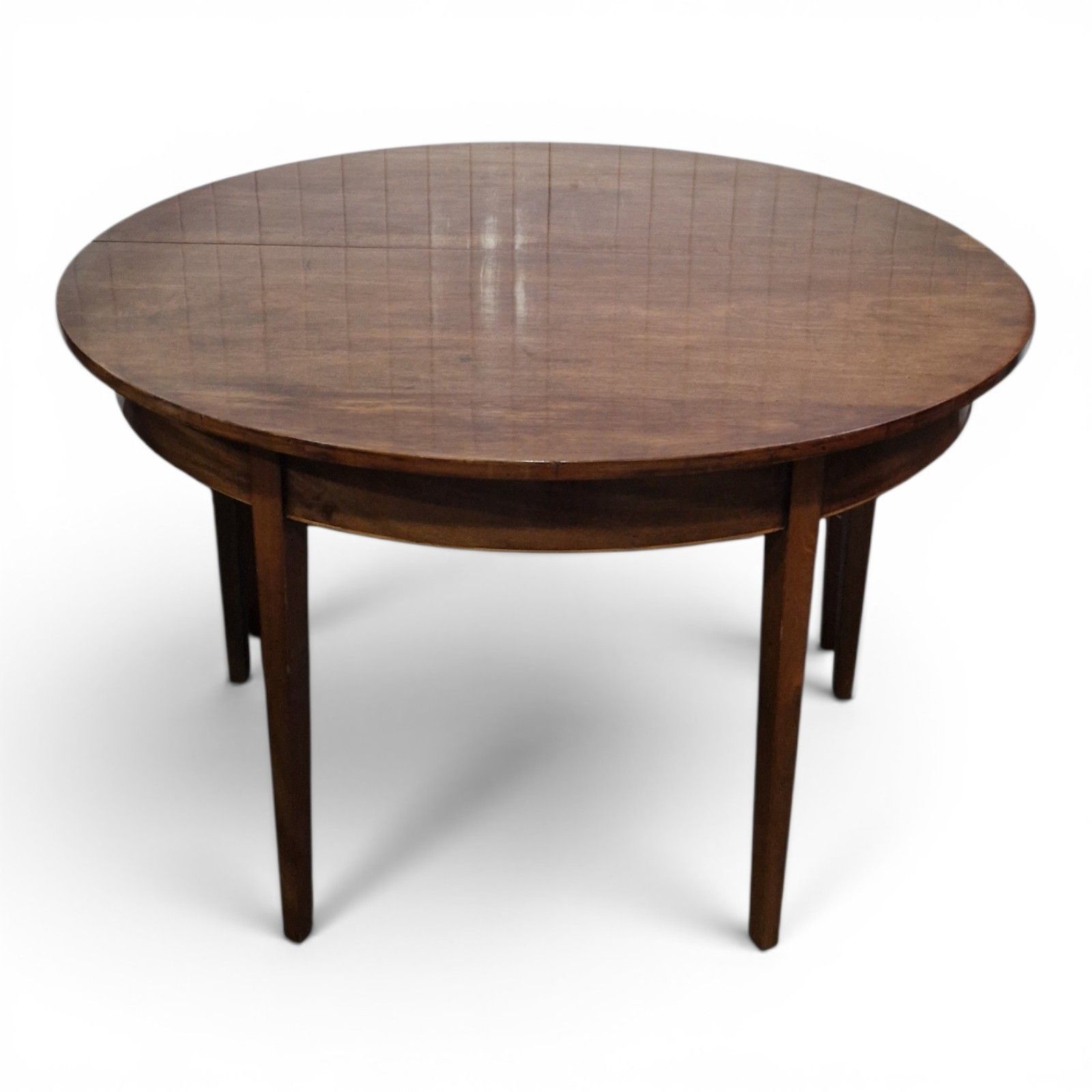 Furniture Georgian Mahogany D End Dining Table Demi Lune Pair Console Tables Antique photo