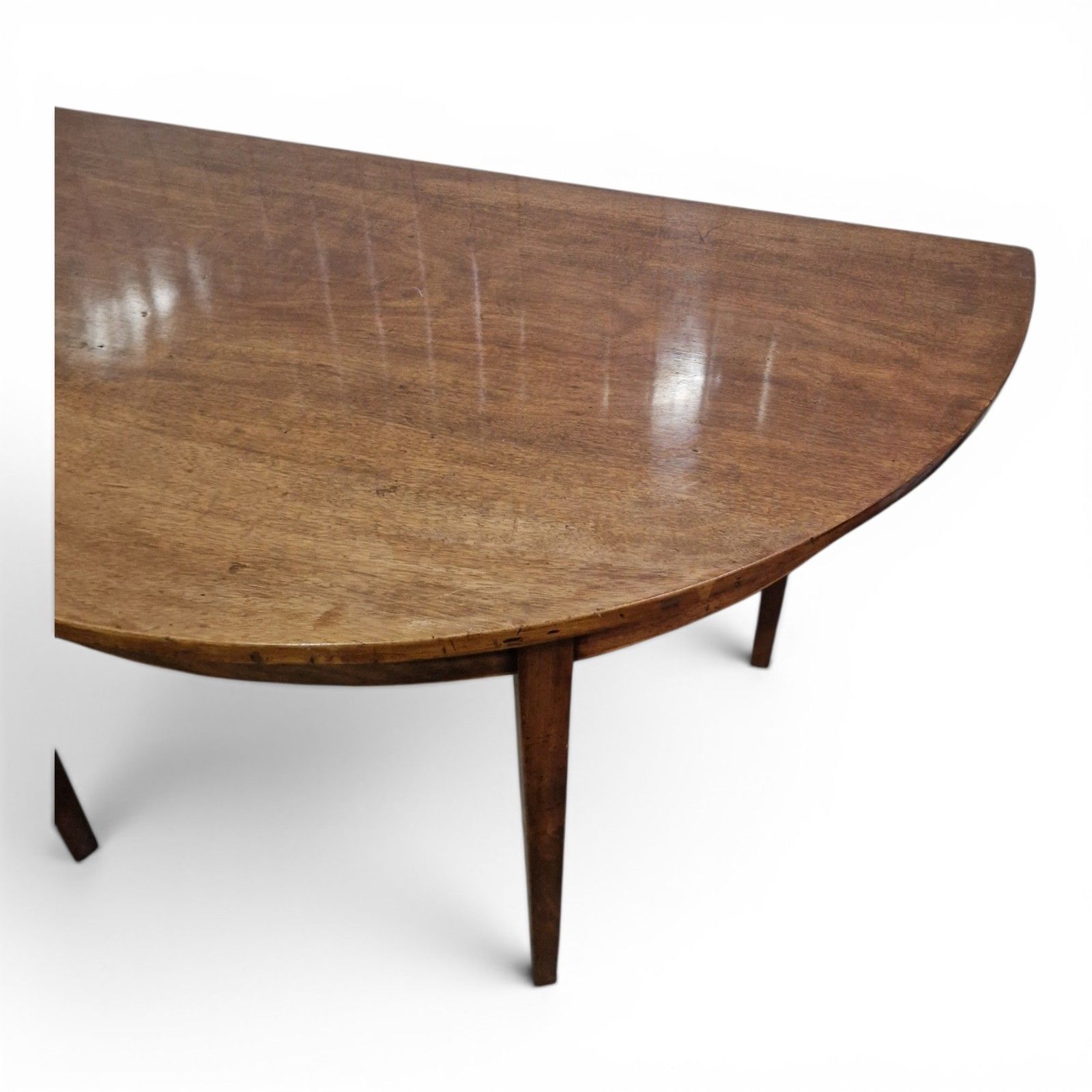 photo vintage Georgian Mahogany D End Dining Table Demi Lune Pair Console Tables Antique