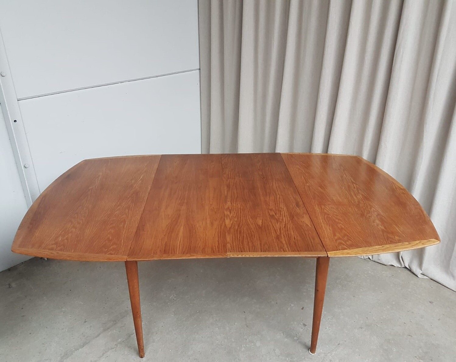 Vtg Mid Century Oak Norwegian Extending Dining Table Danish By Gustav Bahus R433 photo vinterior