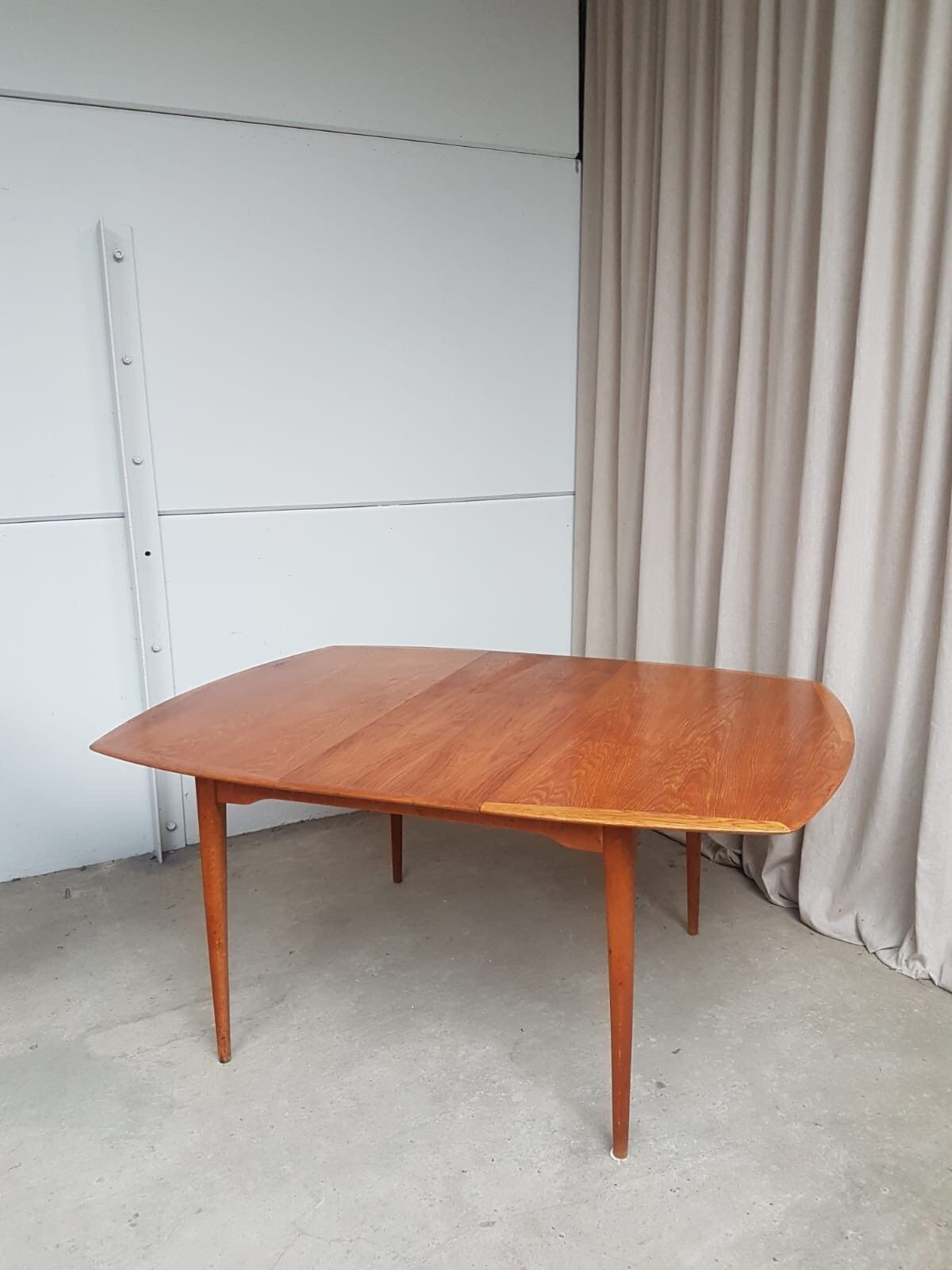 photo for sale Vtg Mid Century Oak Norwegian Extending Dining Table Danish By Gustav Bahus R433