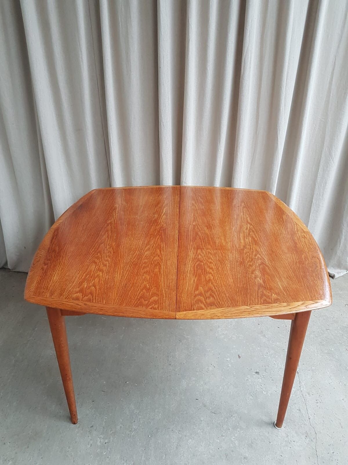 photo vintage Vtg Mid Century Oak Norwegian Extending Dining Table Danish By Gustav Bahus R433