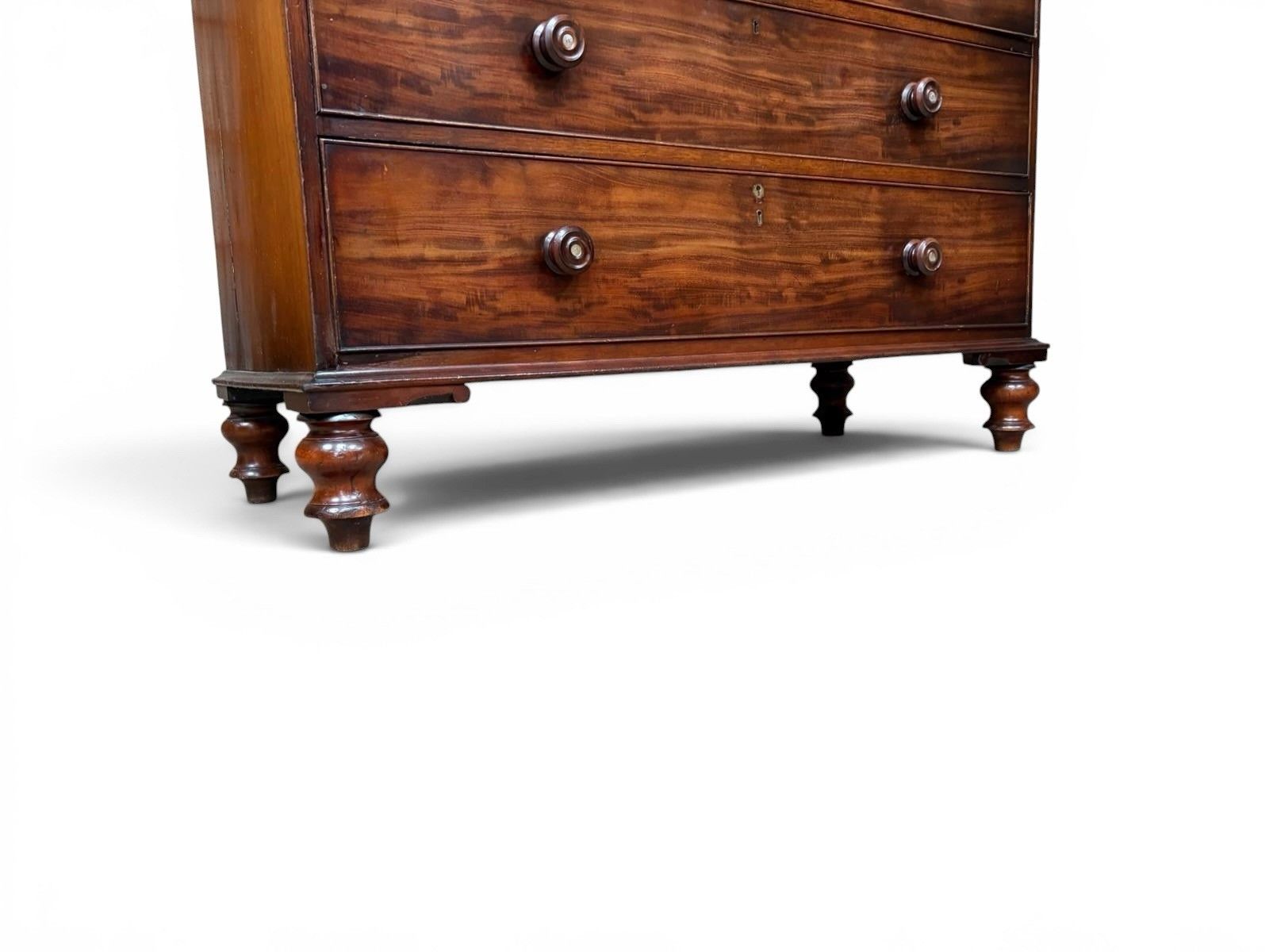 photo buy Antique Mahogany Chest Of Drawers Superior Quality Victorian Feathered Inlay