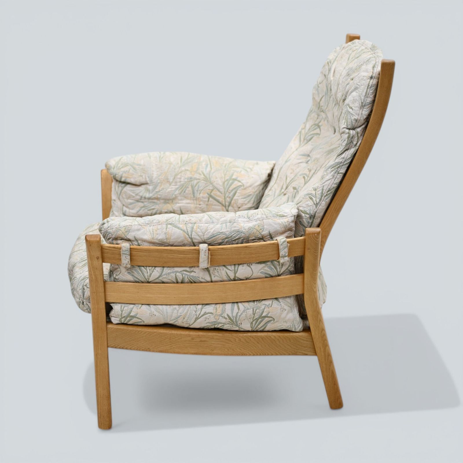 Ercol Saville Easy Chair Armchair Light Finish Ercol's Upholstery Free Delivery photo for sale