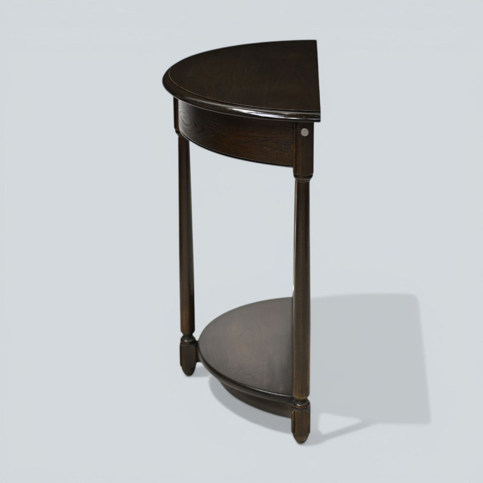 Ercol Half Moon Hall Table Demilune 2 Tier Traditional Dark Free Uk Delivery* photo Furniture