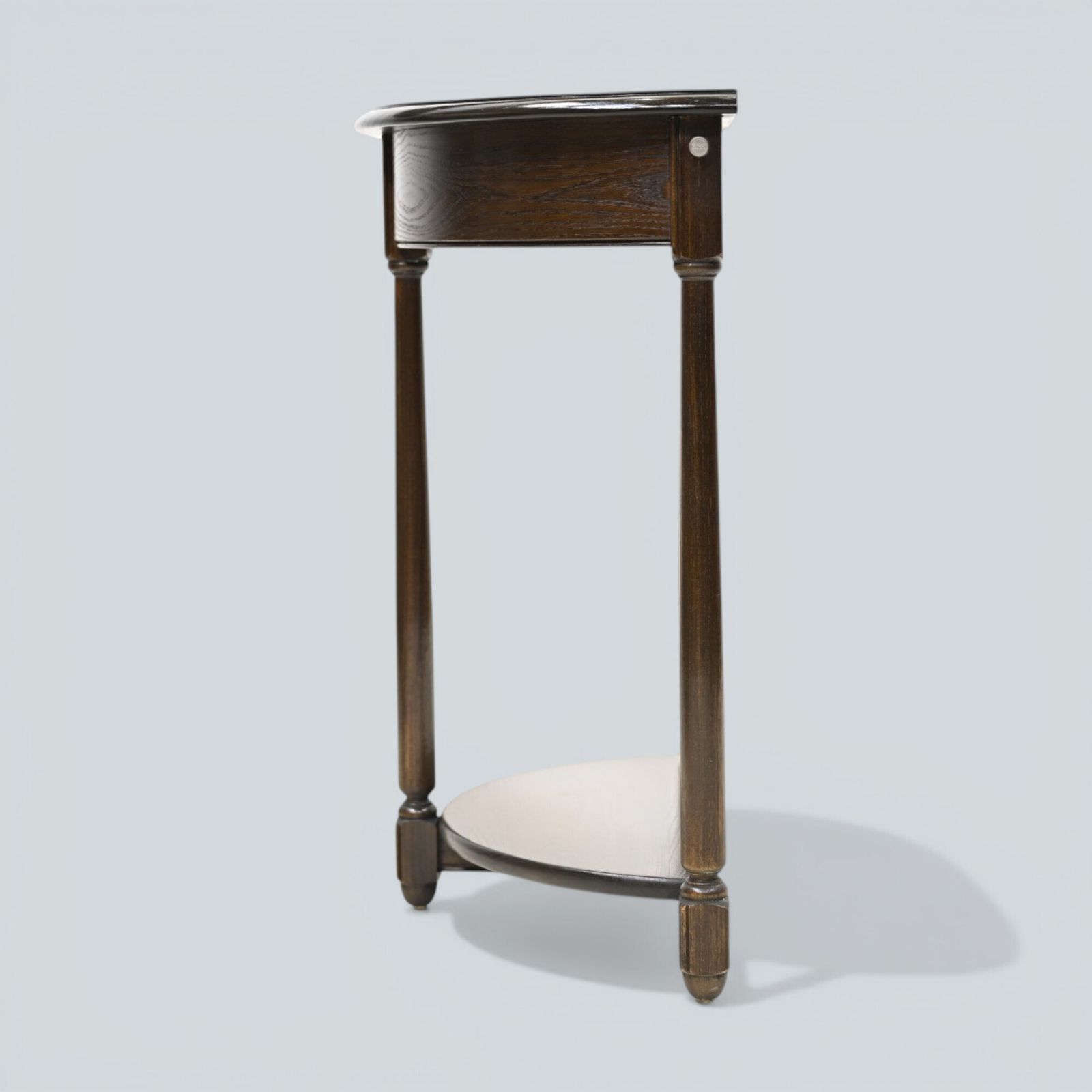 247.0 Ercol Half Moon Hall Table Demilune 2 Tier Traditional Dark Free Uk Delivery* photo