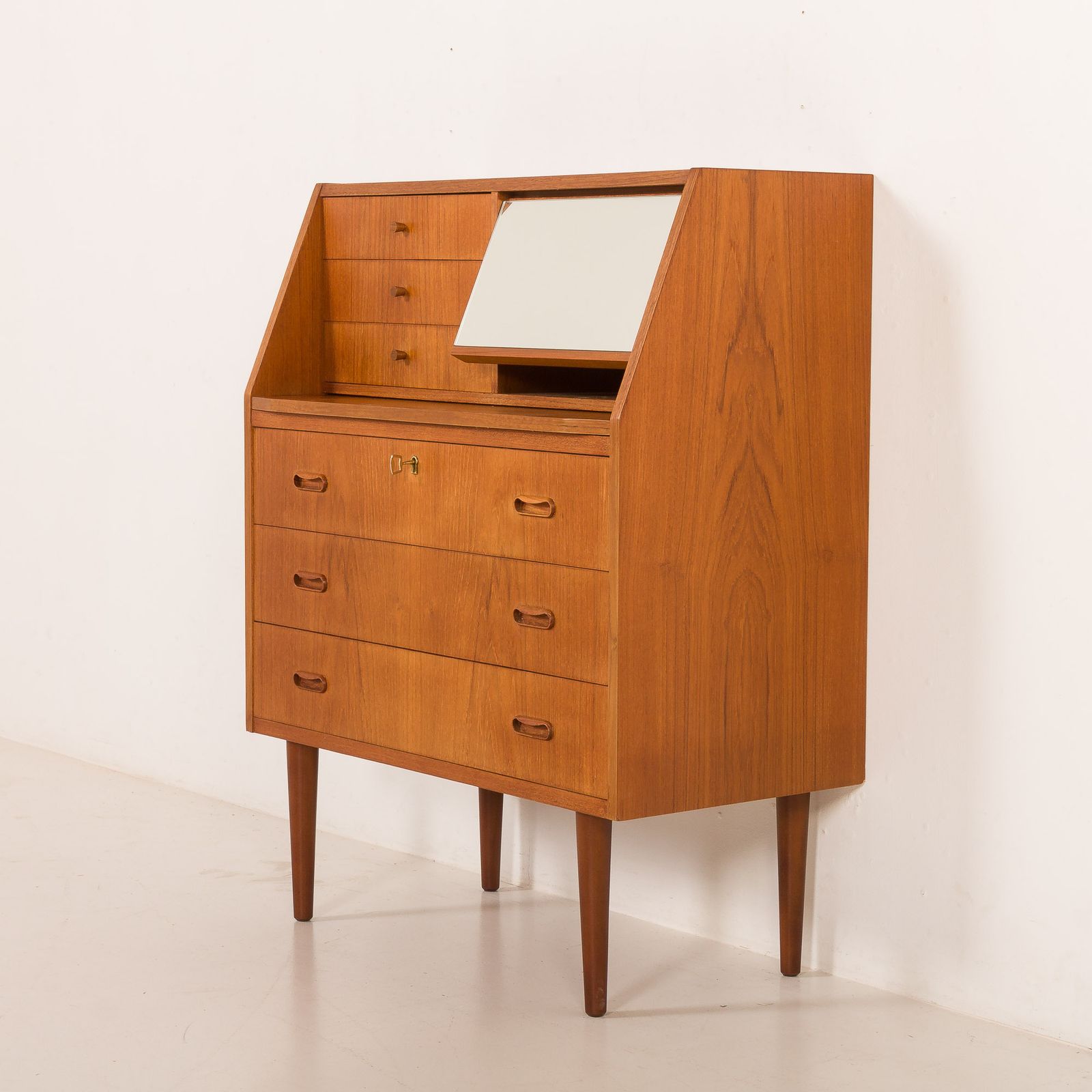 photo furniture Danish Teak Secretaire With Hidden Vanity, 1960s