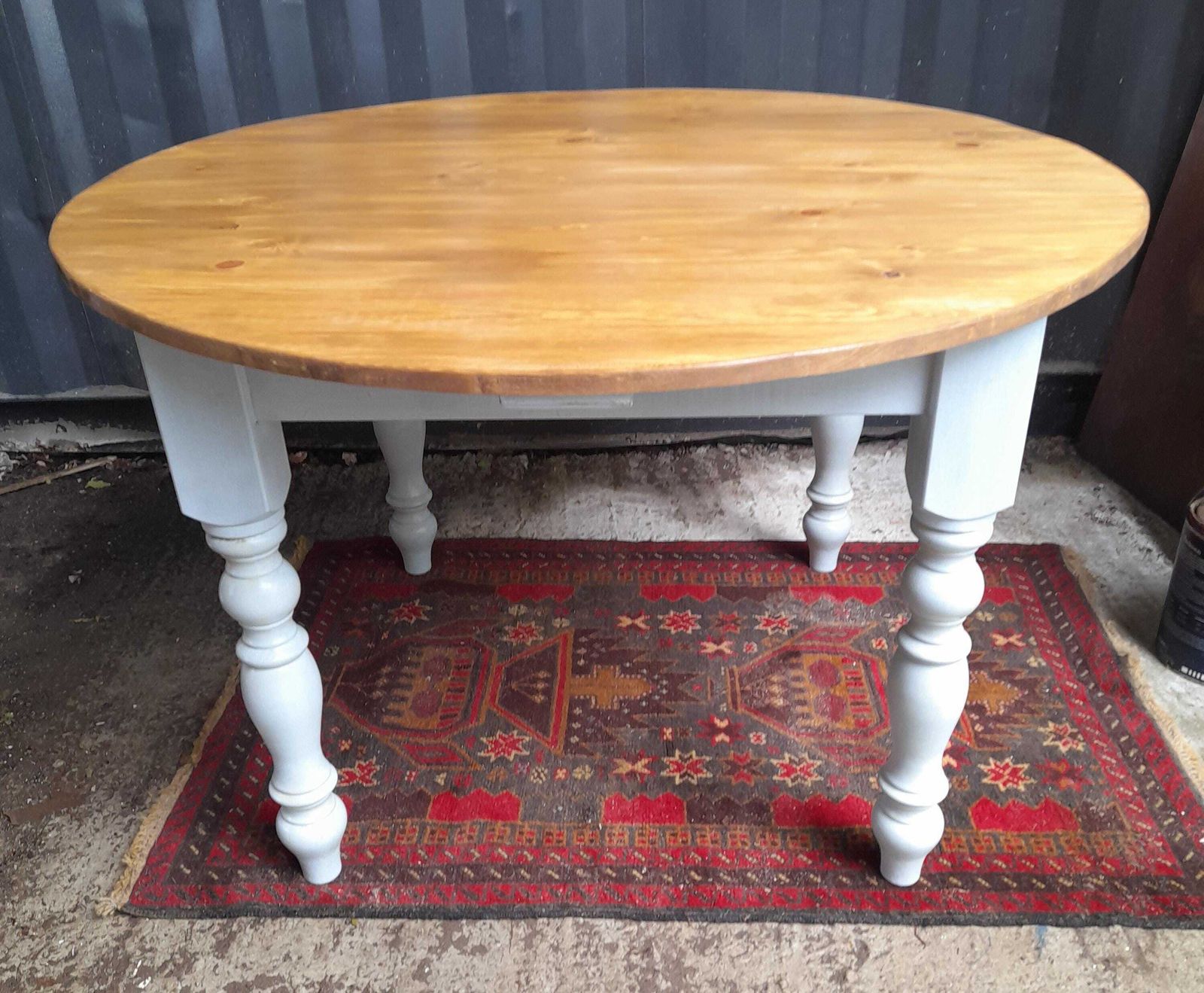 Handmade Circular Pine Table. photo for sale