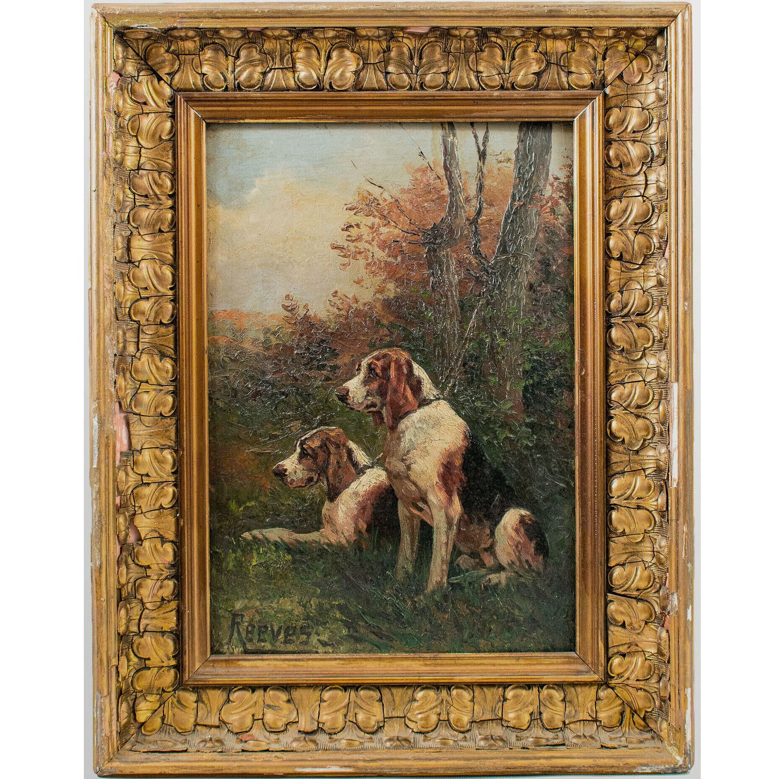Walter Reeves (British 1882–1900), Two Dogs At Rest Painting.