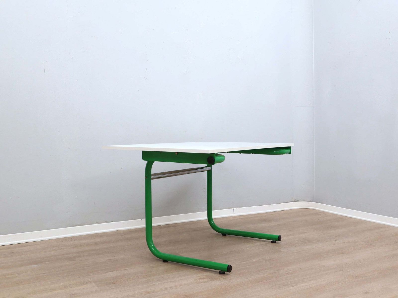1960s Bieffeplast Vintage Green Metal Frame Desk photo 1099.0