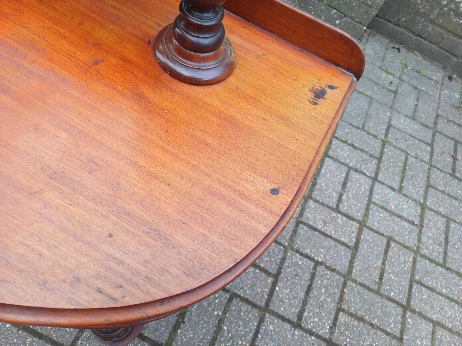 Antique Victorian Mahogany Duchess Dressing Table Swivel Mirror Vanity Carved Turned Base 19th Century photo furniture