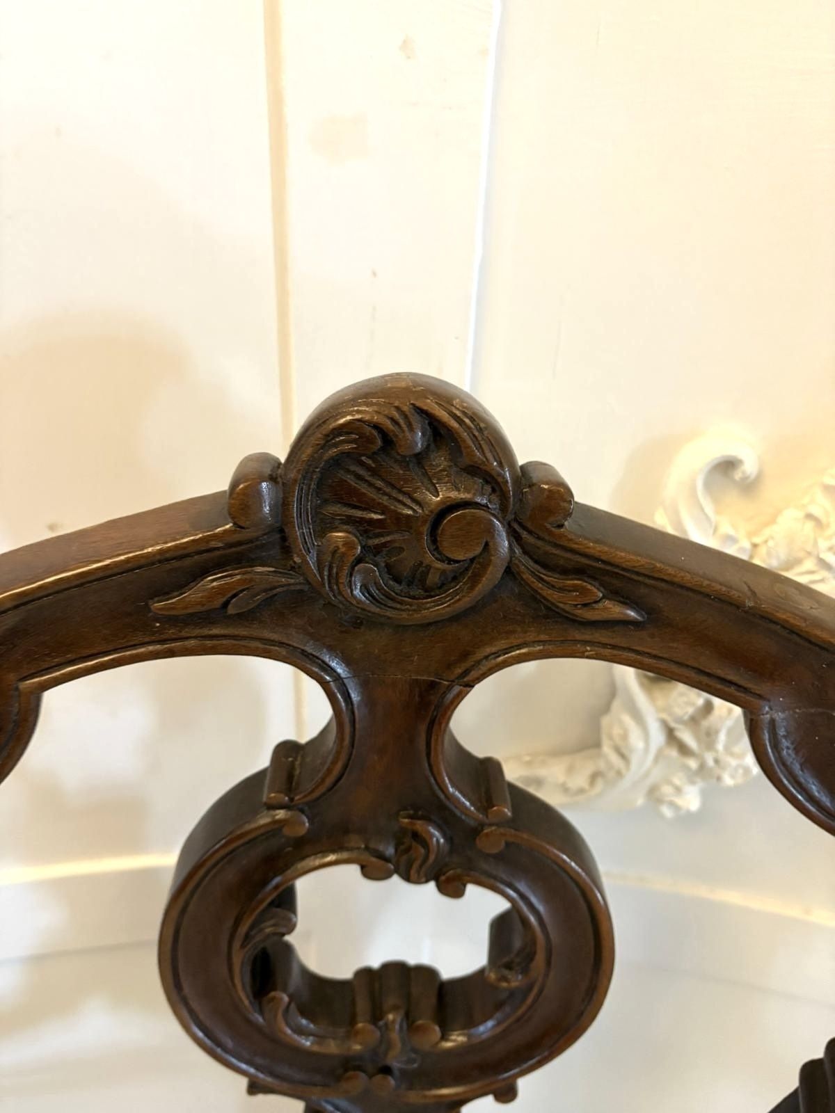 Quality Antique 19th Century Carved Walnut Side Chair photo buy