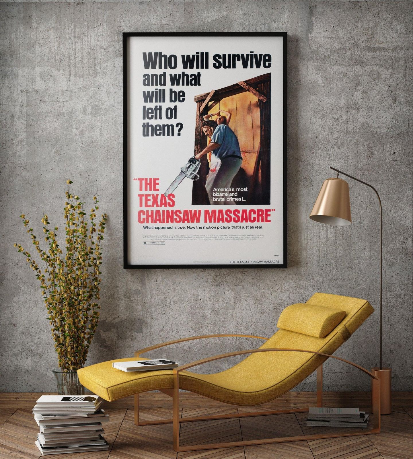 Affiche de cinéma US 1 Sheet, The Texas Chainsaw Massacre, 1974 photo furniture